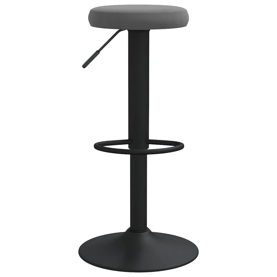 Tabourets de bar lot de 2 gris foncé velours - 3