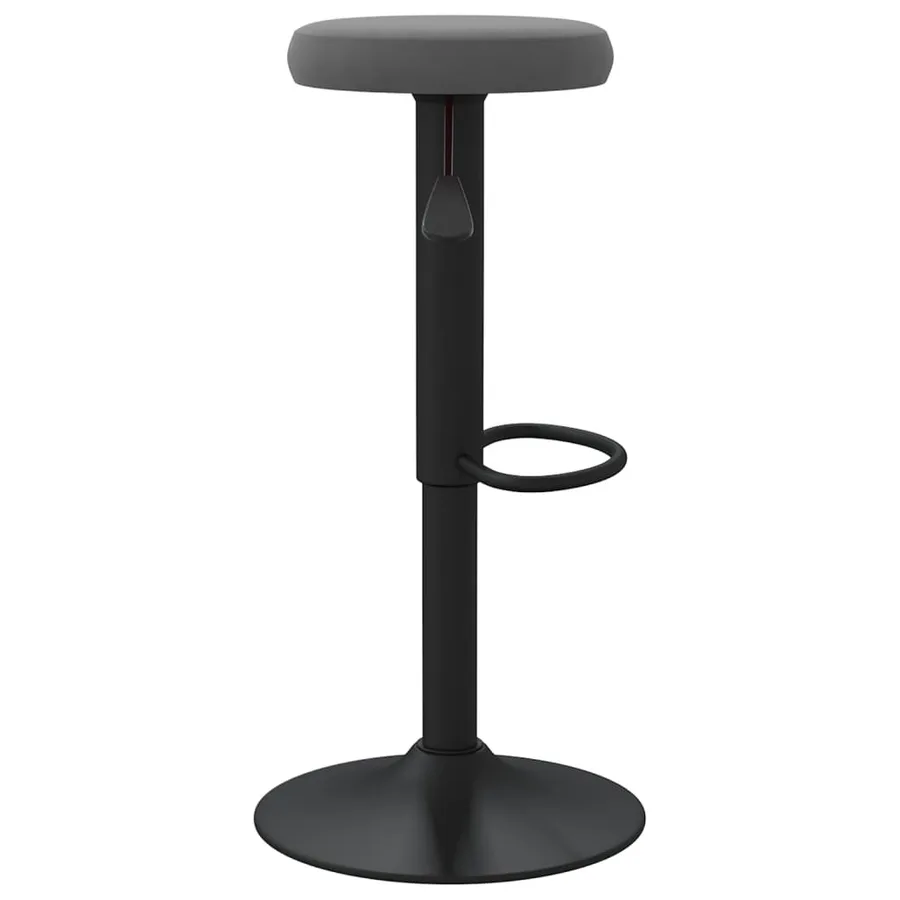 Tabourets de bar lot de 2 gris foncé velours - 5
