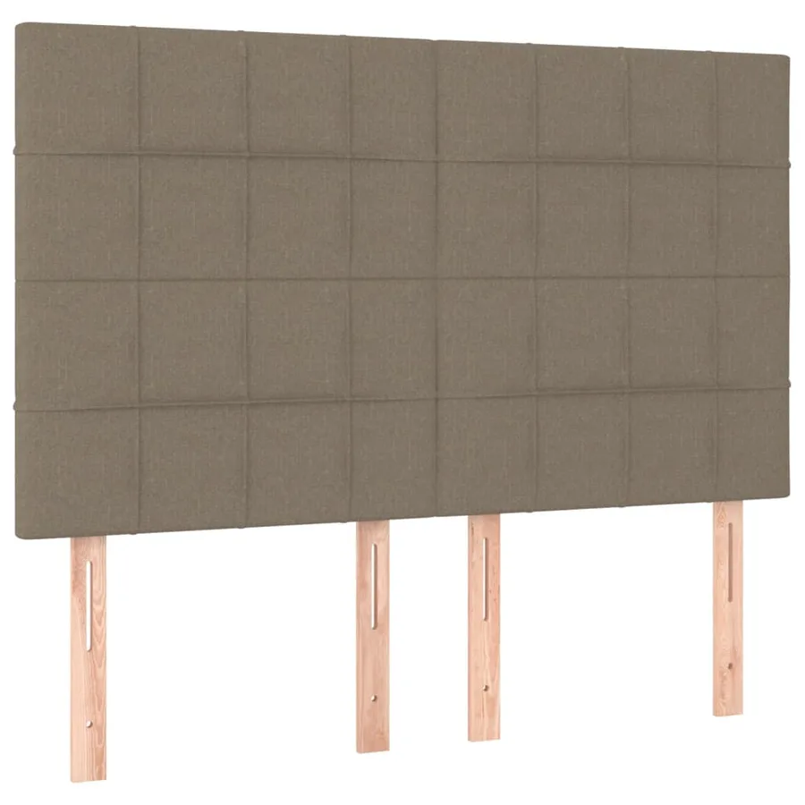 Cadre de lit sans matelas taupe 140x190 cm tissu - 9