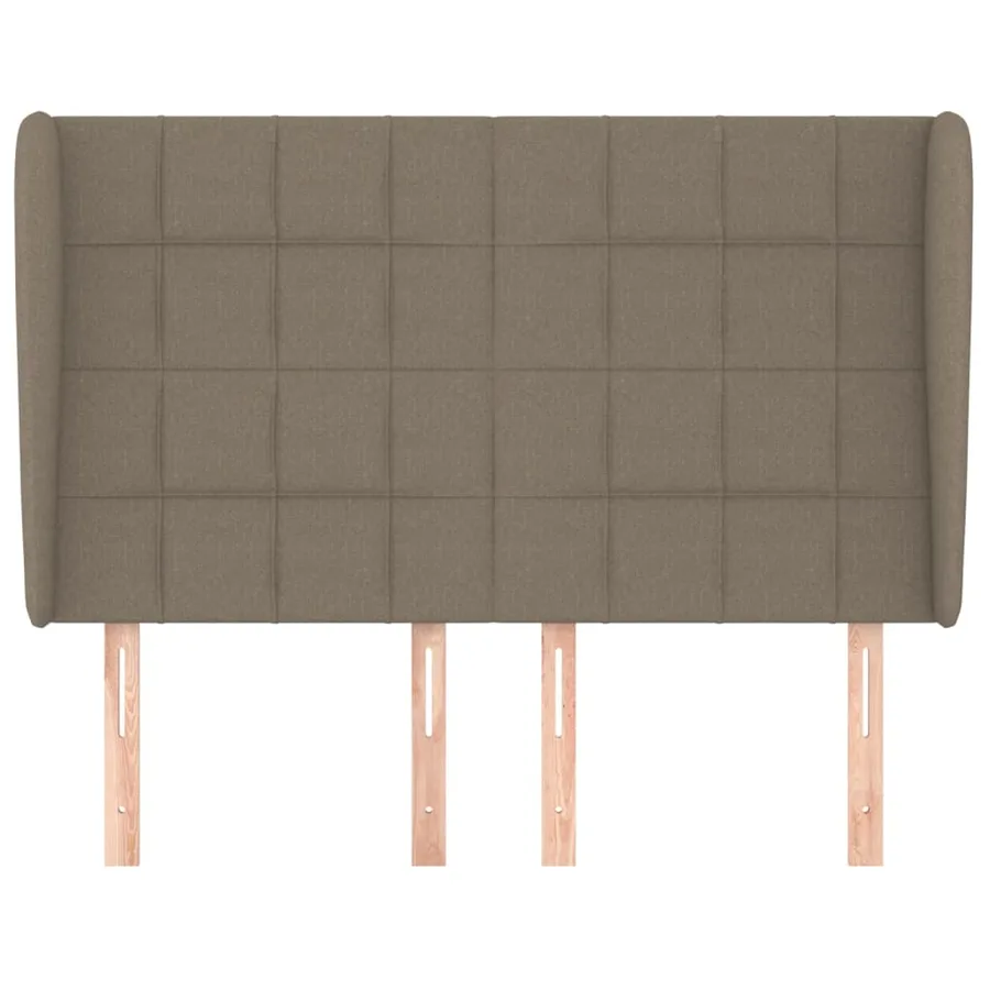 Tête de lit avec oreilles Taupe 147x23x118/128 cm Tissu - 3
