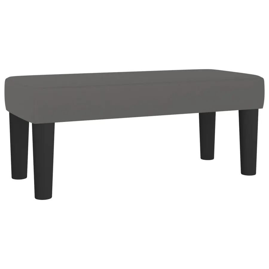 Banc Gris 70x30x30 cm Similicuir - 2