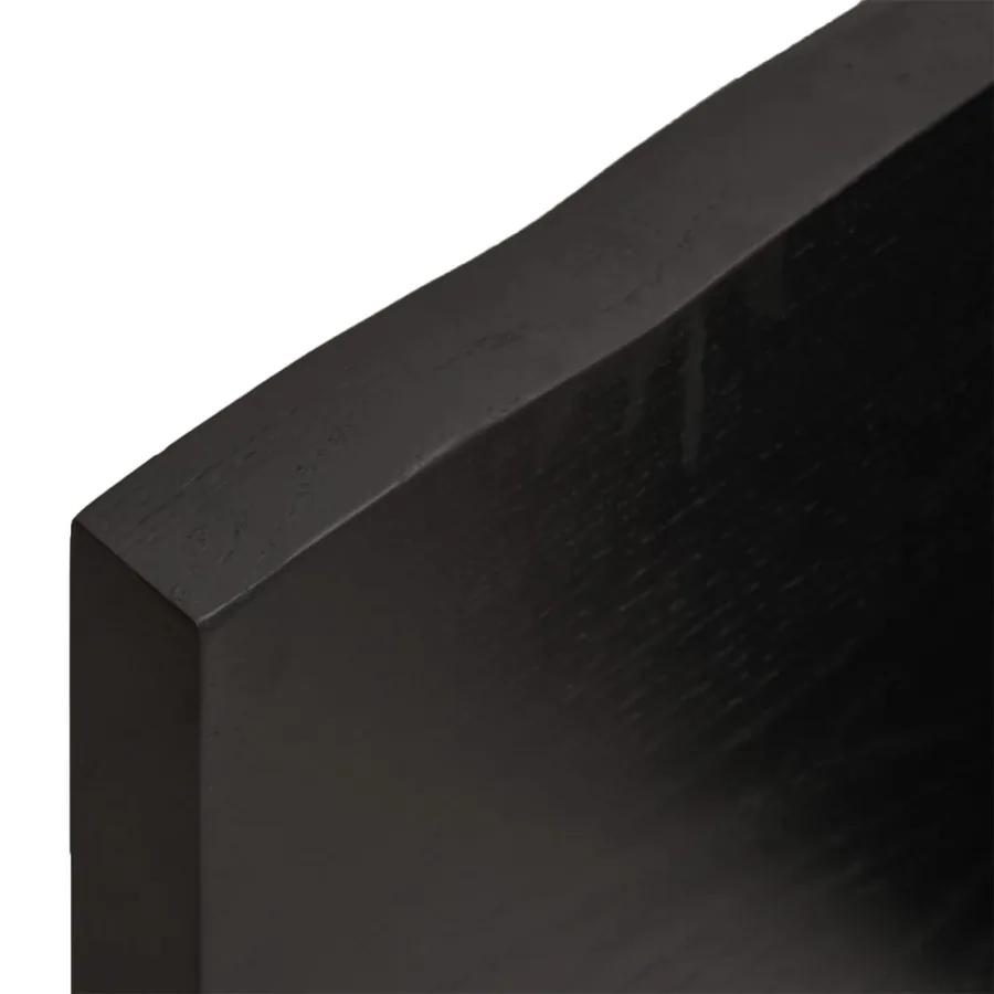Étagère murale marron foncé 60x20x4 cm bois chêne massif traité - 6
