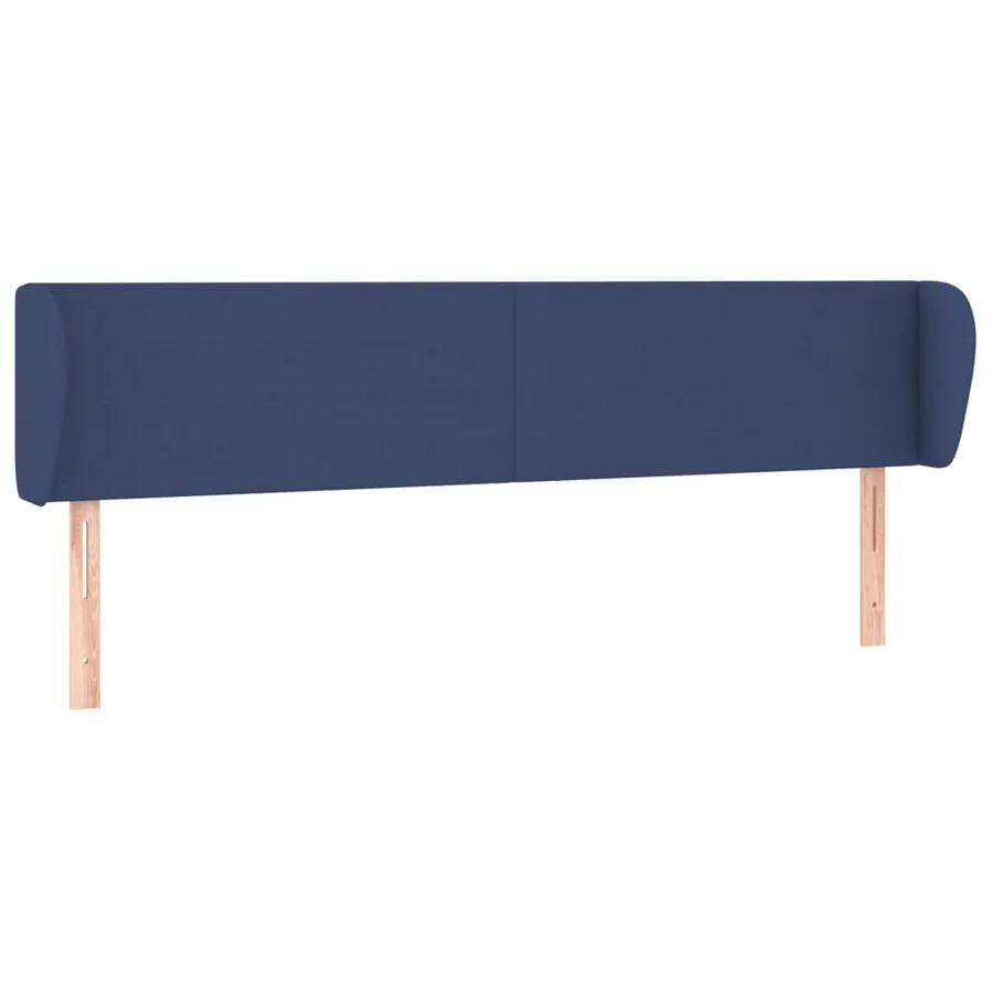Tête de lit avec oreilles Bleu 183x23x78/88 cm Tissu - 2