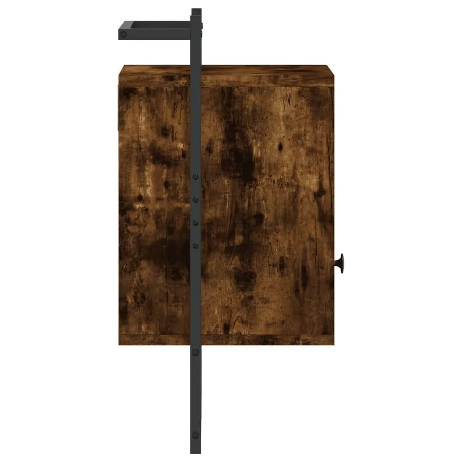 Table de chevet murale 2 pcs chêne fumé 40x30x61 cm - 8