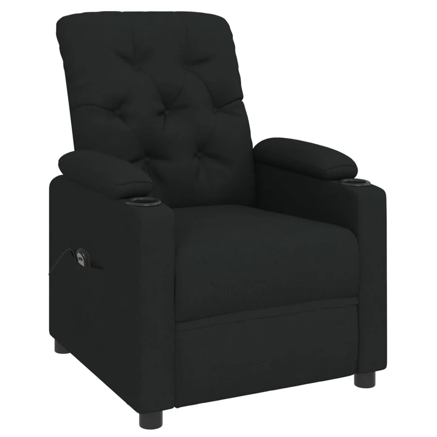 Fauteuil inclinable électrique Noir Tissu - 3