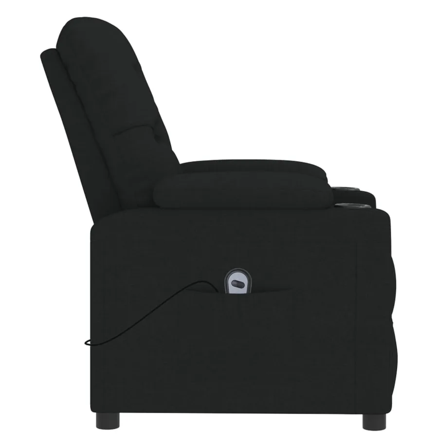 Fauteuil inclinable électrique Noir Tissu - 5