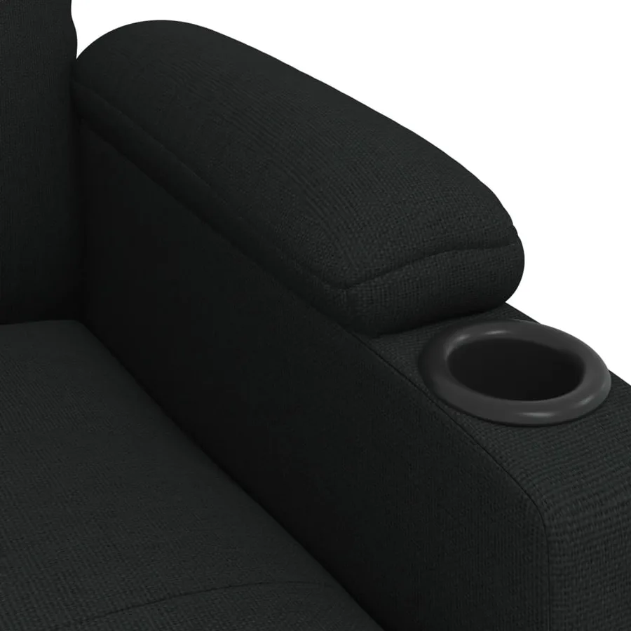 Fauteuil inclinable électrique Noir Tissu - 8