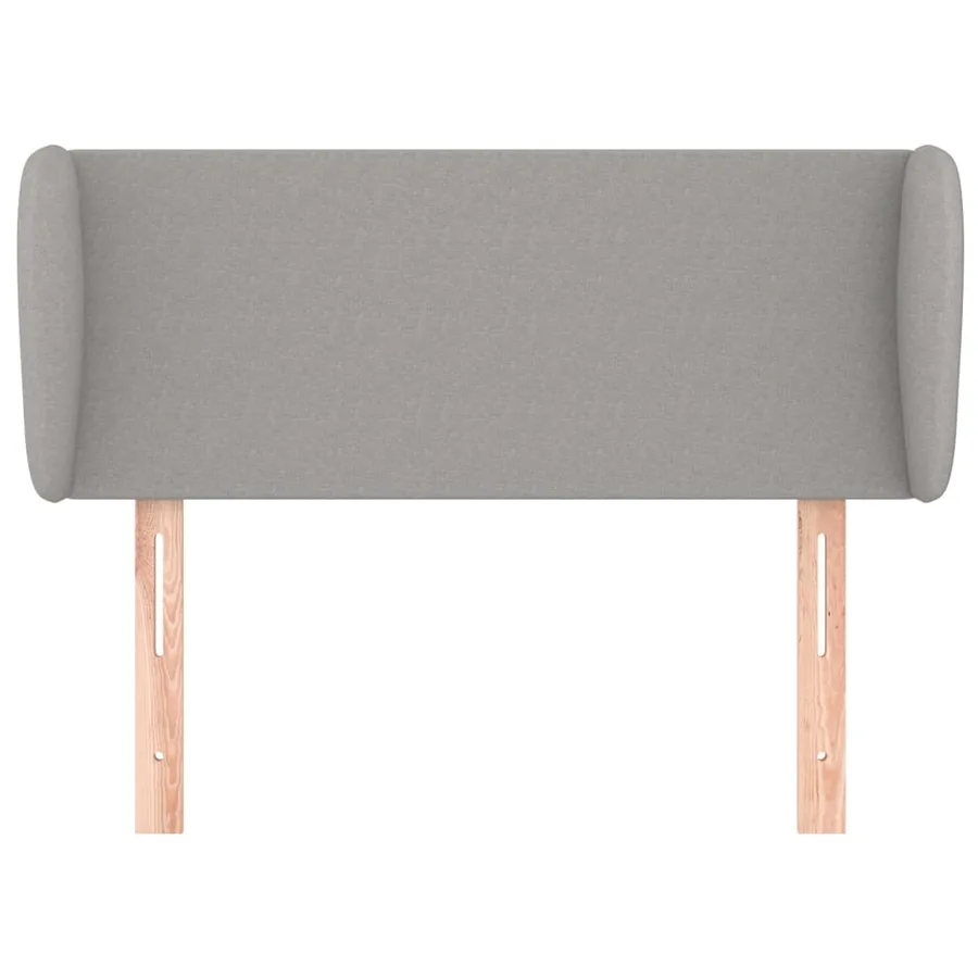 Tête de lit avec oreilles Gris clair 93x23x78/88 cm Tissu - 3