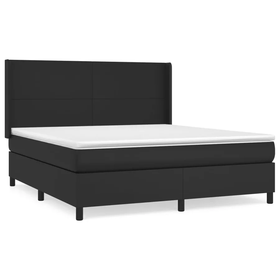 Sommier à lattes de lit avec matelas Noir 160x200 cm - 2