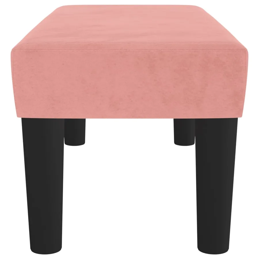 Banc Rose 70x30x30 cm Velours - 4