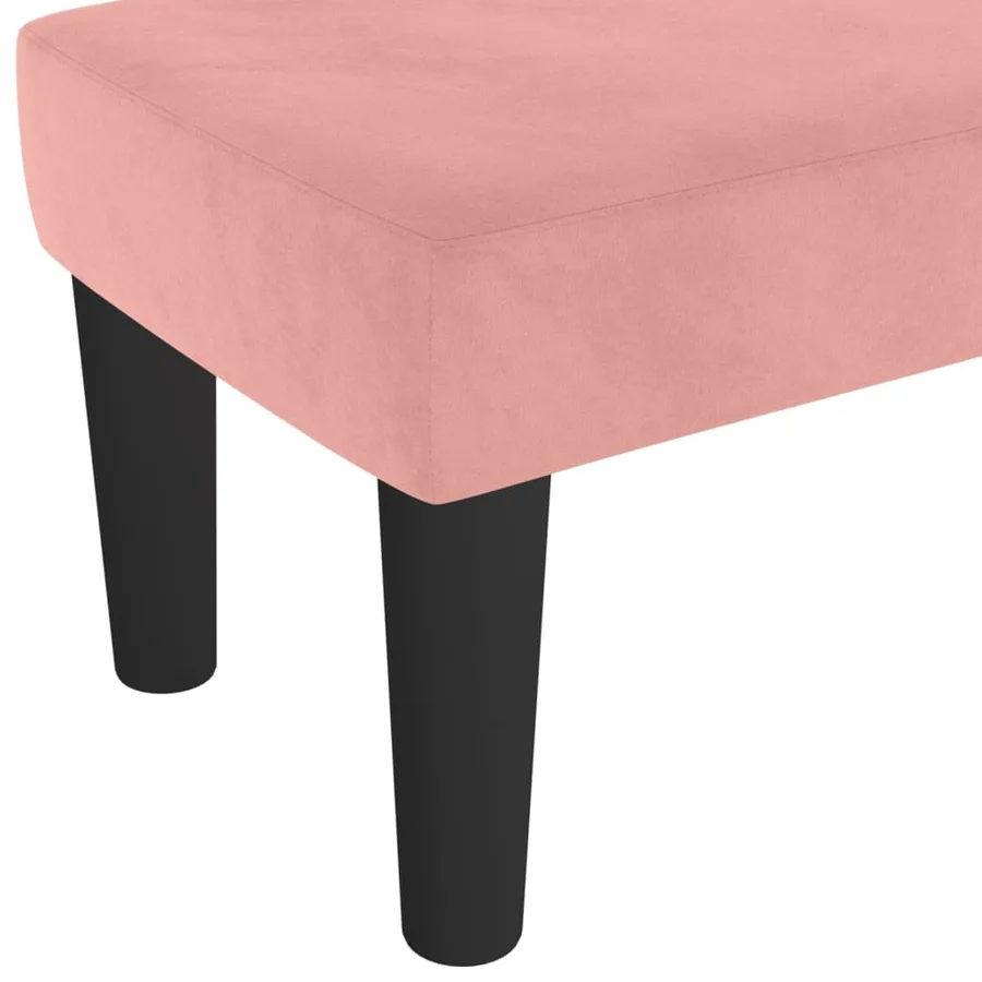 Banc Rose 70x30x30 cm Velours - 5