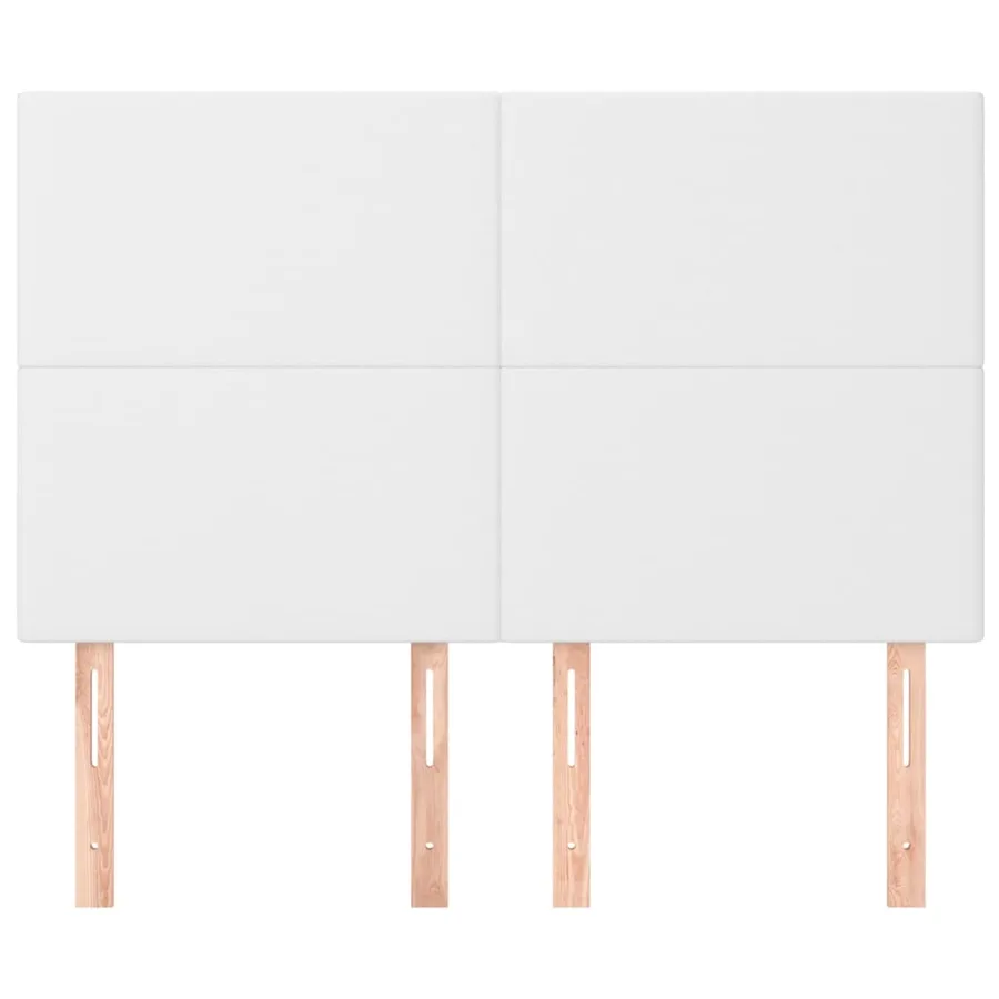 Tête de lit blanche 144 x 5 x 118/128 cm similicuir - 3