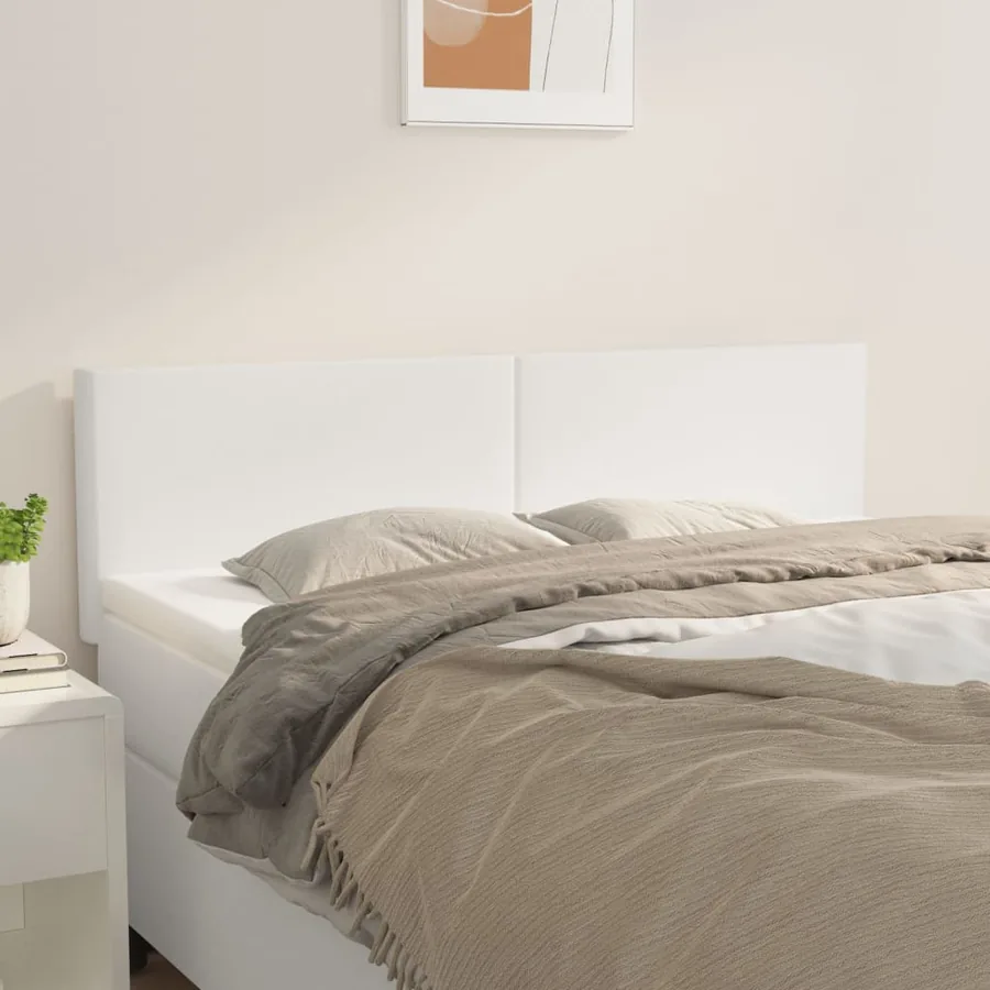 Têtes de lit Blanc 144 x 5 x 78/88 cm Similicuir