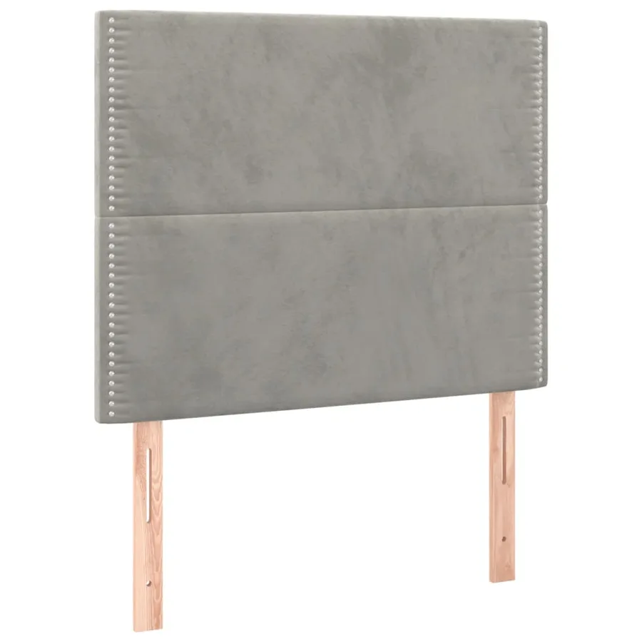 Sommier à lattes de lit et matelas Gris clair 100x200cm Velours - 5