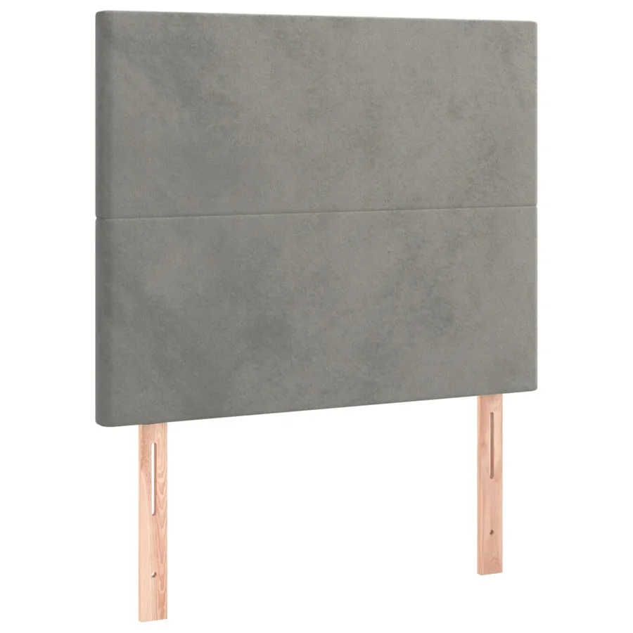 Sommier à lattes de lit et matelas Gris clair 90x190 cm Velours - 5