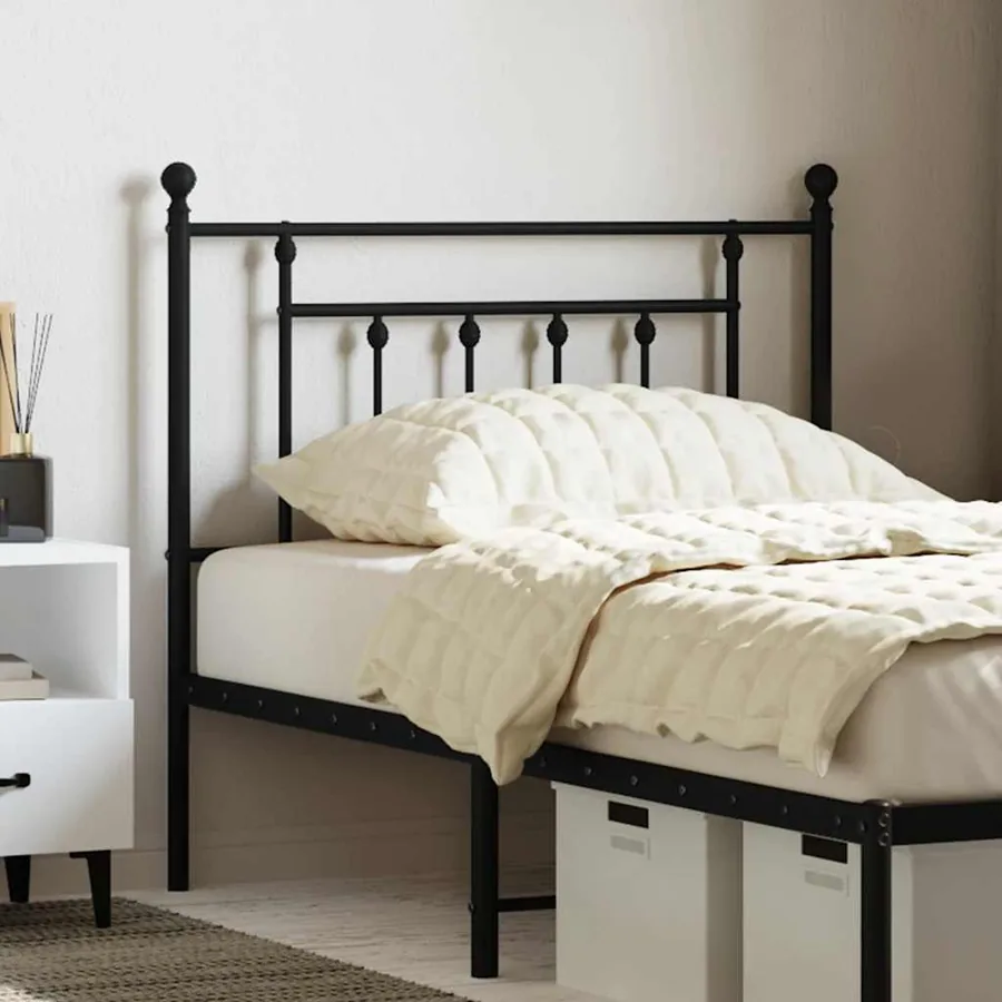 Tête de lit de remplacement métal noir 90 cm