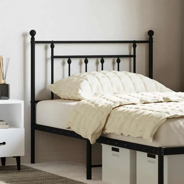 Tête de lit de remplacement métal noir 90 cm