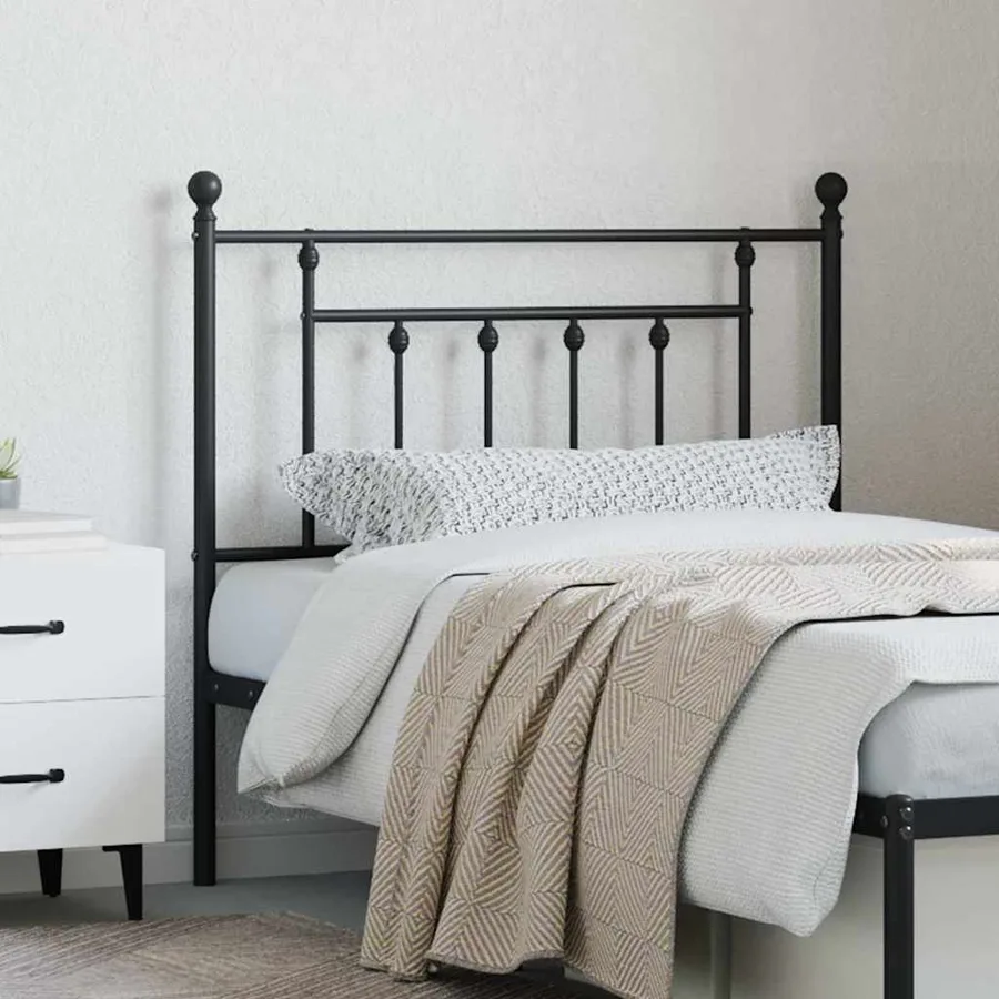 Tête de lit de remplacement métal noir 90 cm - 3