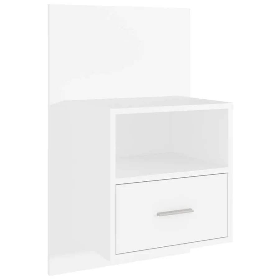 Tables de chevet murales 2 pcs Blanc - 5