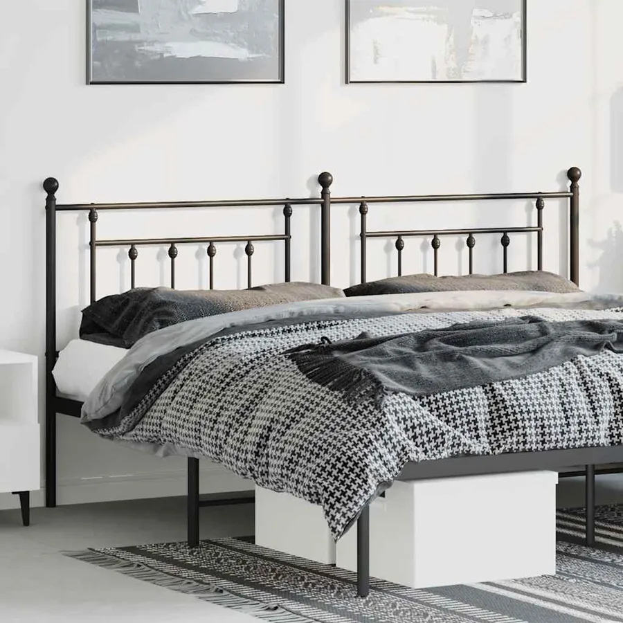 Tête de lit de remplacement métal noir 180 cm