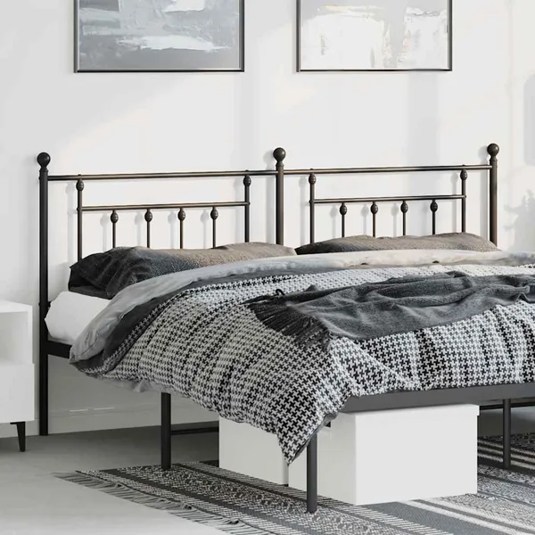 Tête de lit de remplacement métal noir 180 cm