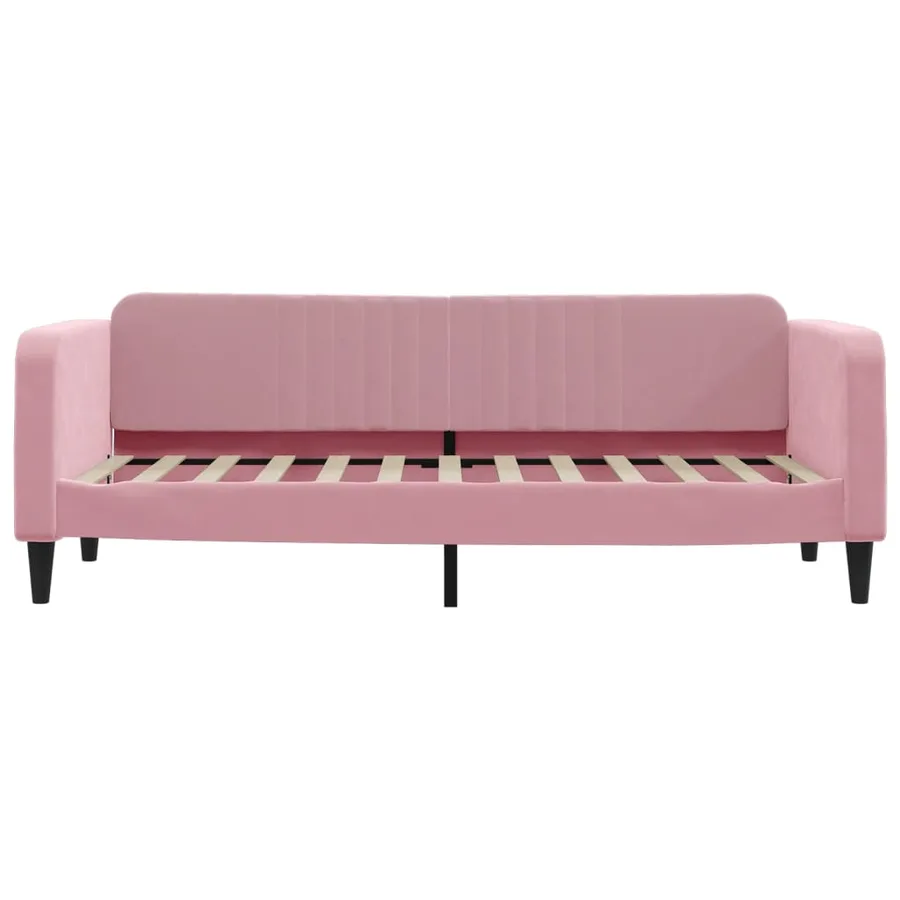 Lit de jour avec gigogne sans matelas rose 80x200 cm - 7
