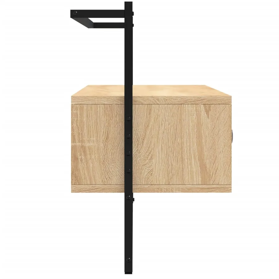 Meuble TV mural chêne sonoma 100,5x30x51 cm bois d'ingénierie - 5