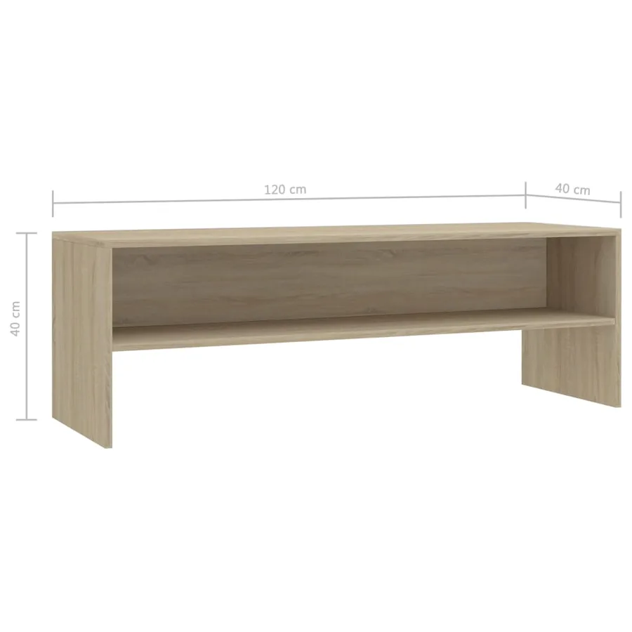 Meuble TV Chêne sonoma 120x40x40 cm Bois d'ingénierie - 6