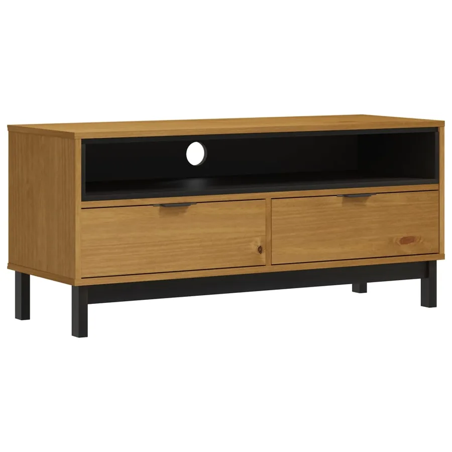 Meuble TV FLAM 110x40x50 cm bois massif de pin - 2