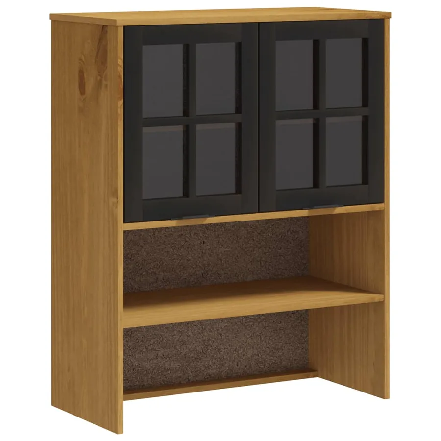 Dessus pour buffet haut avec porte vitrée FLAM bois massif pin - 2