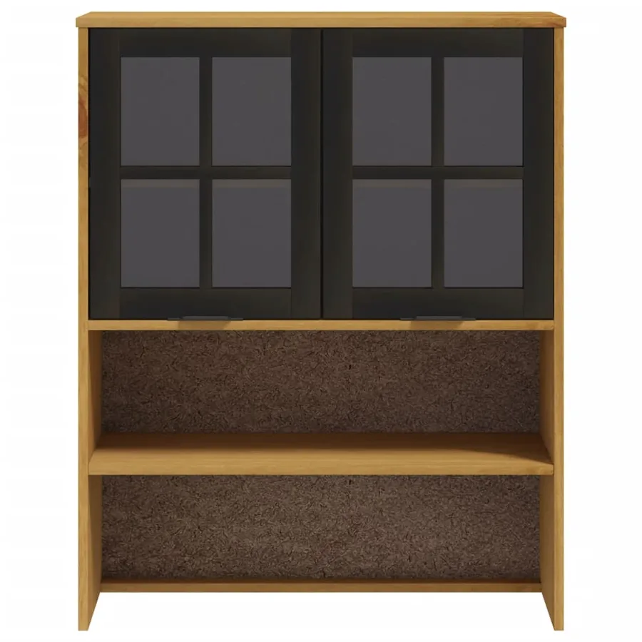 Dessus pour buffet haut avec porte vitrée FLAM bois massif pin - 5