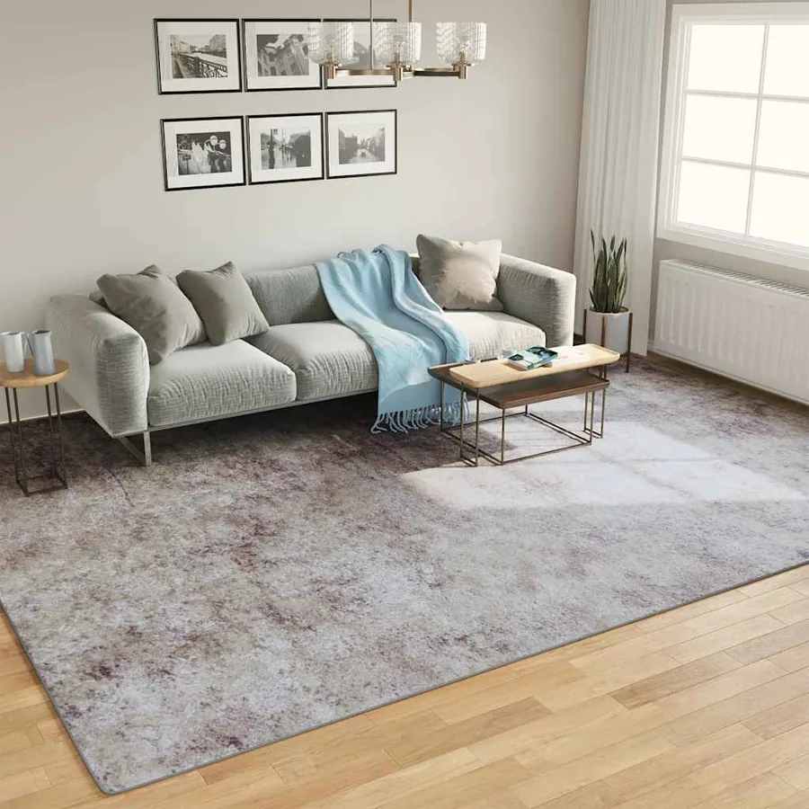 Tapis lavable gris 400x300 cm