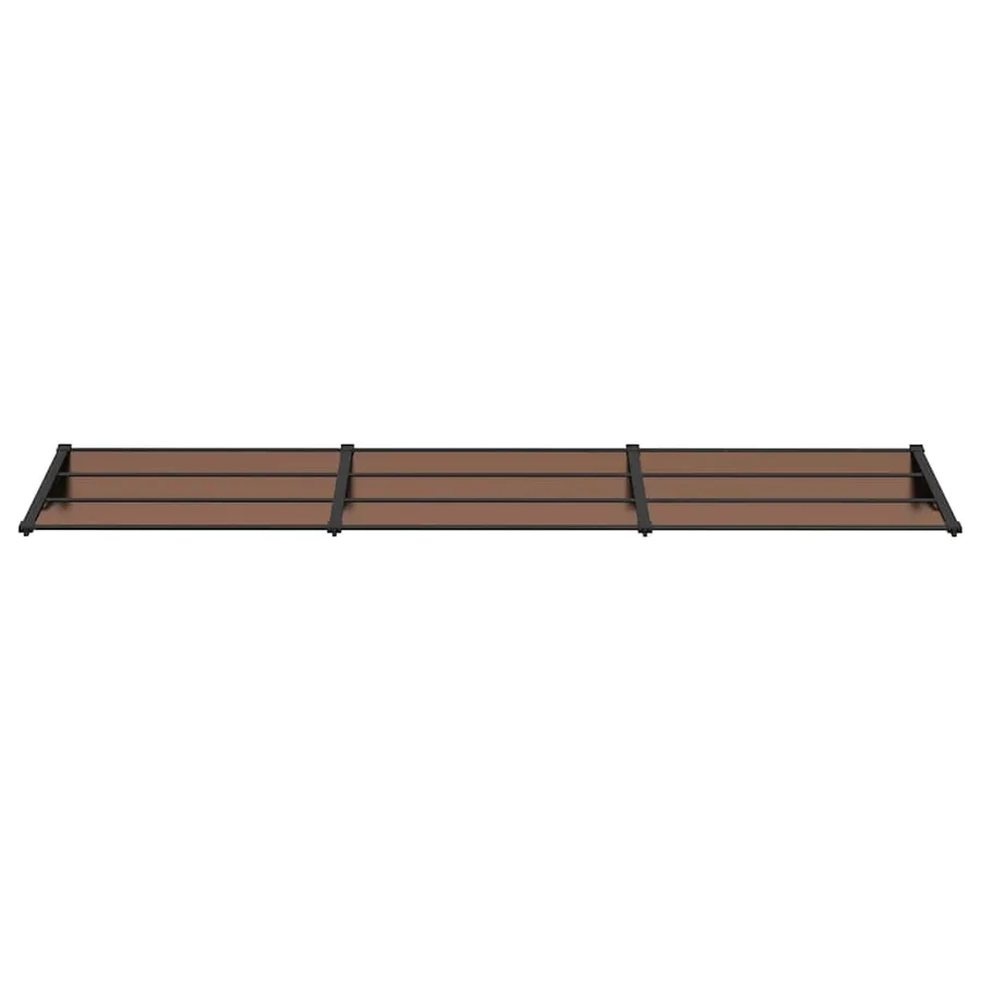 Auvent de porte Noir 358,5x90 cm Polycarbonate - 3