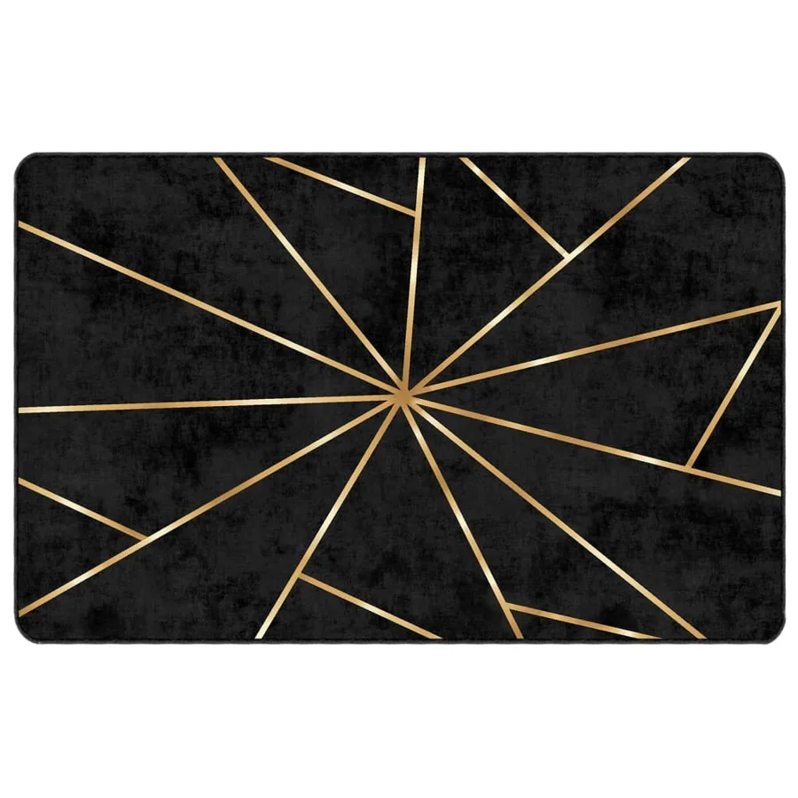 Tapis lavable noir et doré 190x300 cm - 2