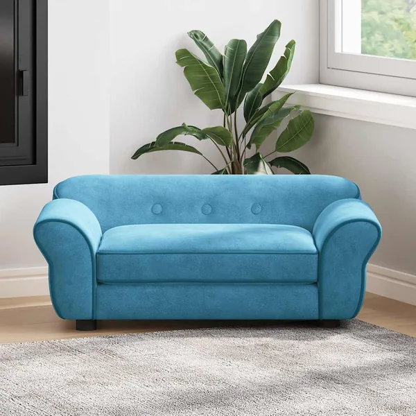 Canapé pour chien Turquoise 72x45x30 cm Peluche