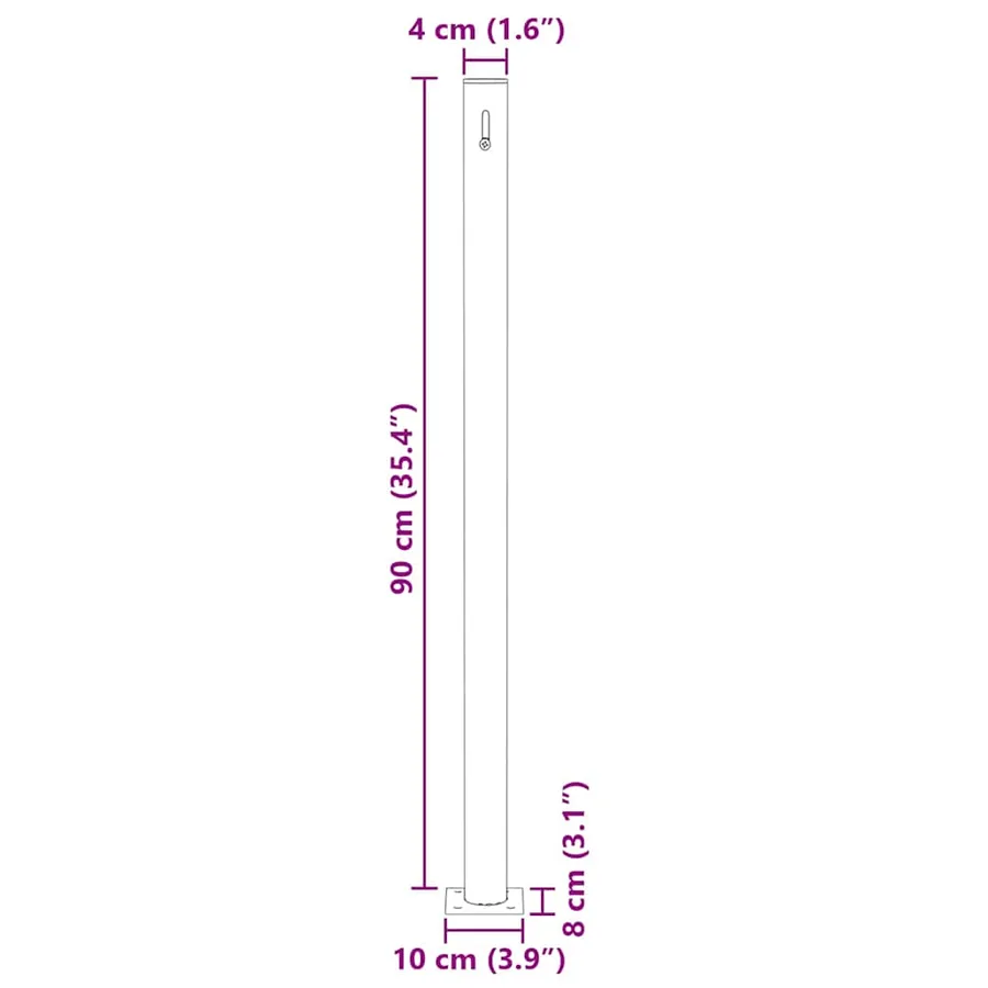 Auvent latéral rétractable de patio 140x500 cm Gris - 12