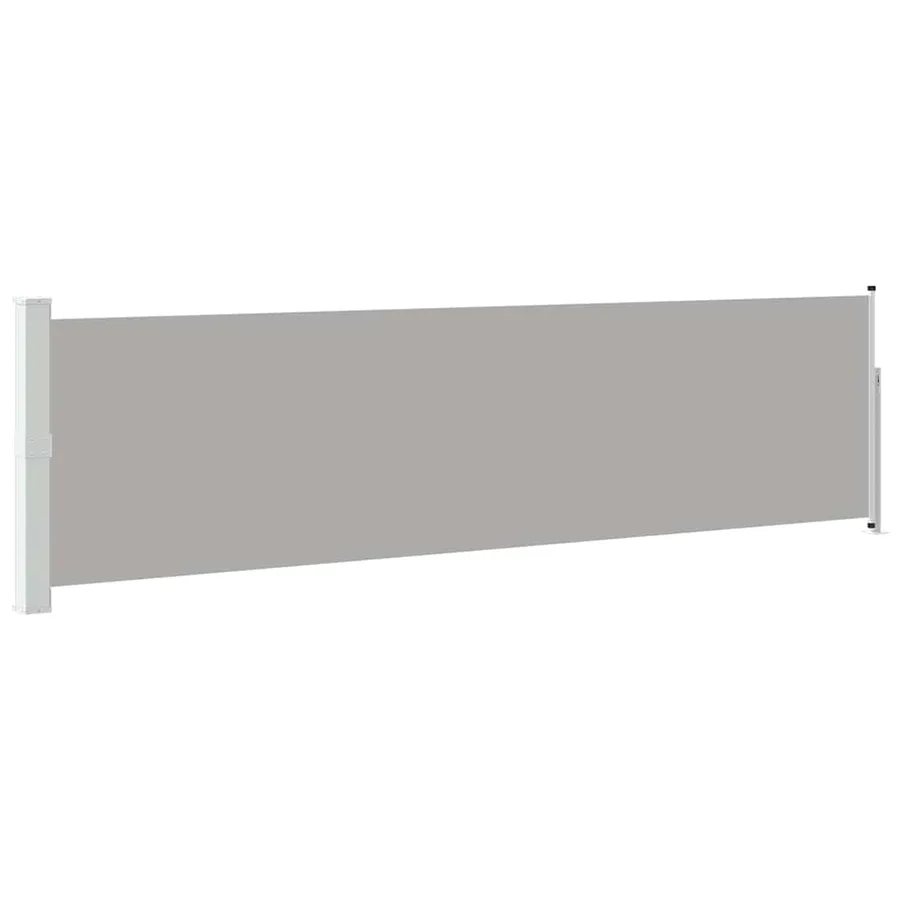 Auvent latéral rétractable de patio 140x500 cm Gris - 2