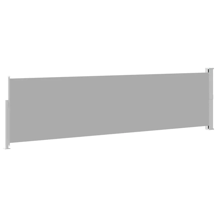 Auvent latéral rétractable de patio 140x500 cm Gris - 7
