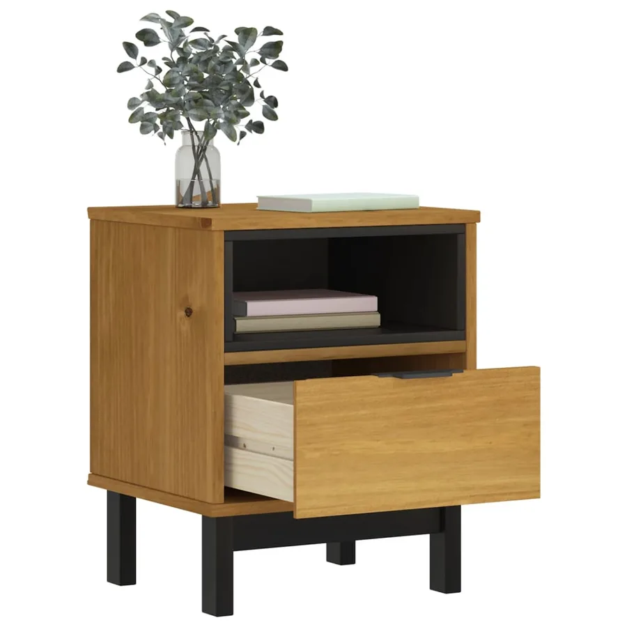Table de chevet FLAM 40x35x50 cm bois de pin massif - 3
