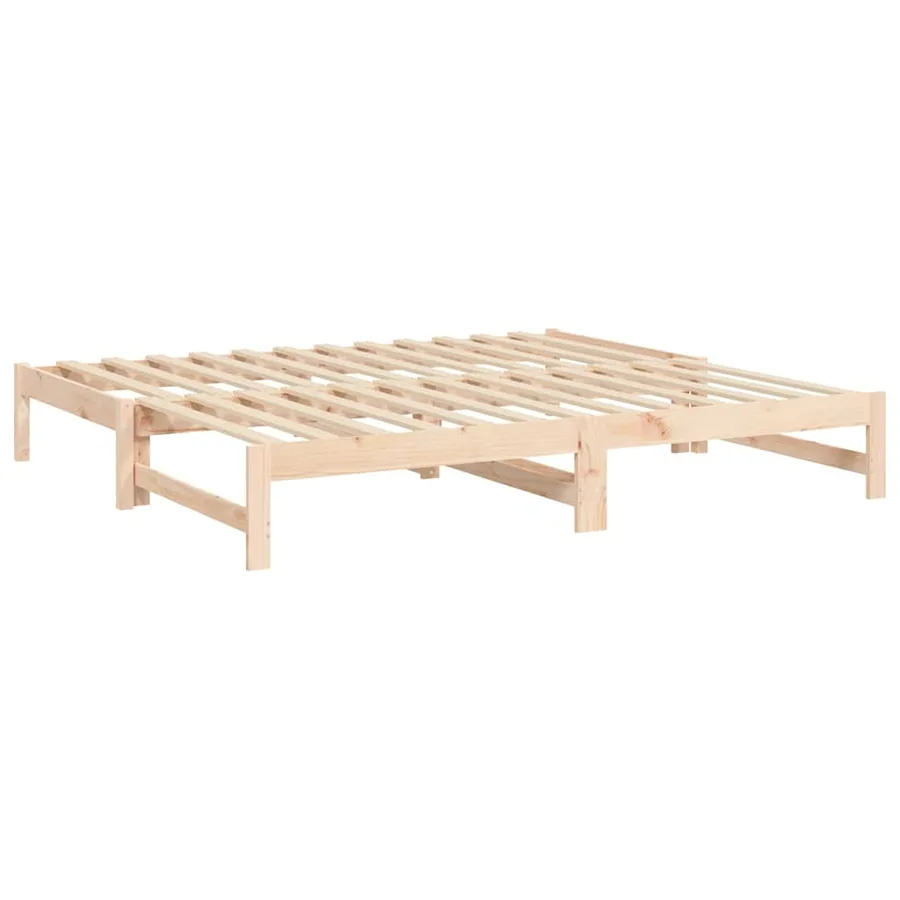 Lit coulissant 2x(75x190) cm Bois de pin massif - 7
