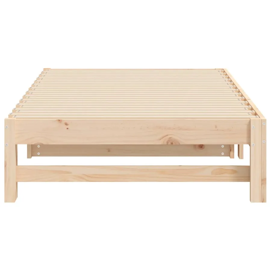 Lit coulissant 2x(75x190) cm Bois de pin massif - 8