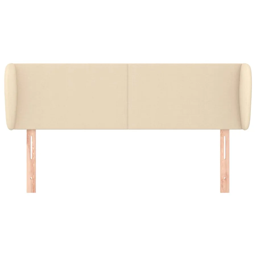 Tête de lit avec oreilles Crème 147x23x78/88 cm Tissu - 3