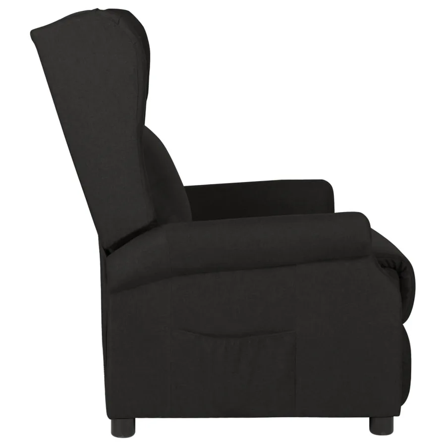 Fauteuil inclinable Noir Tissu - 3