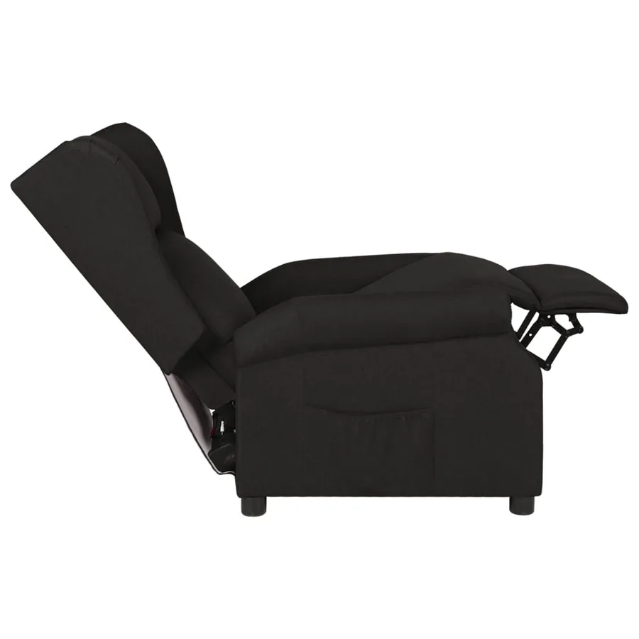 Fauteuil inclinable Noir Tissu - 6