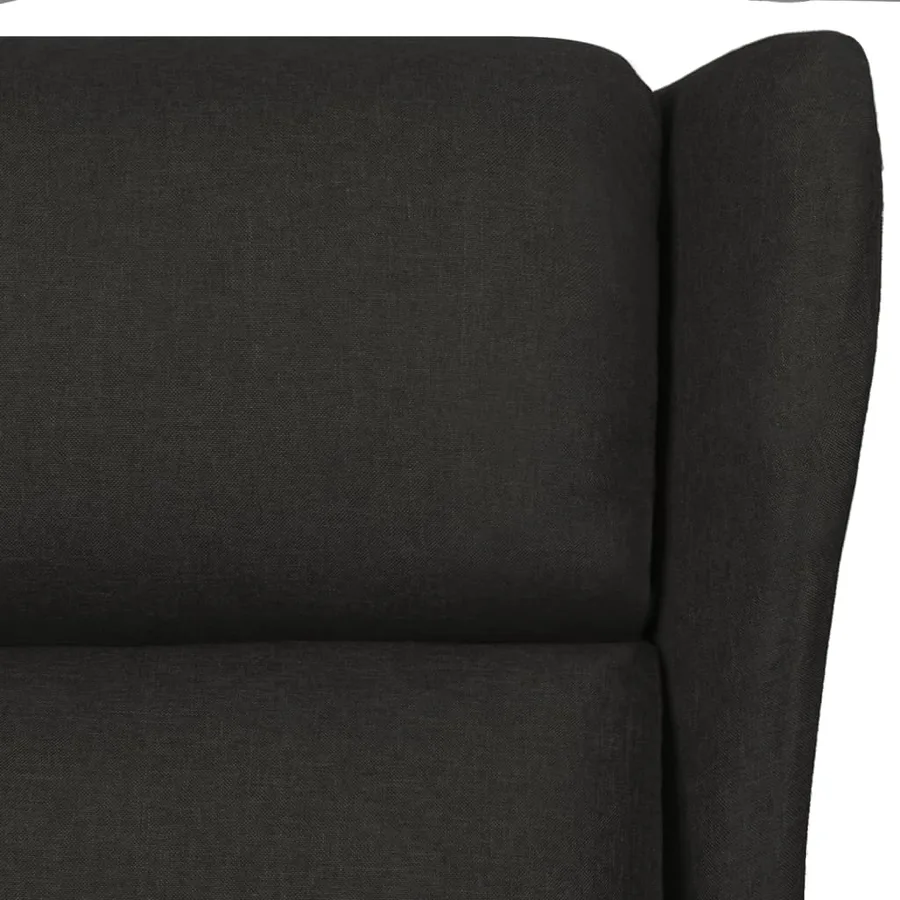 Fauteuil inclinable Noir Tissu - 7