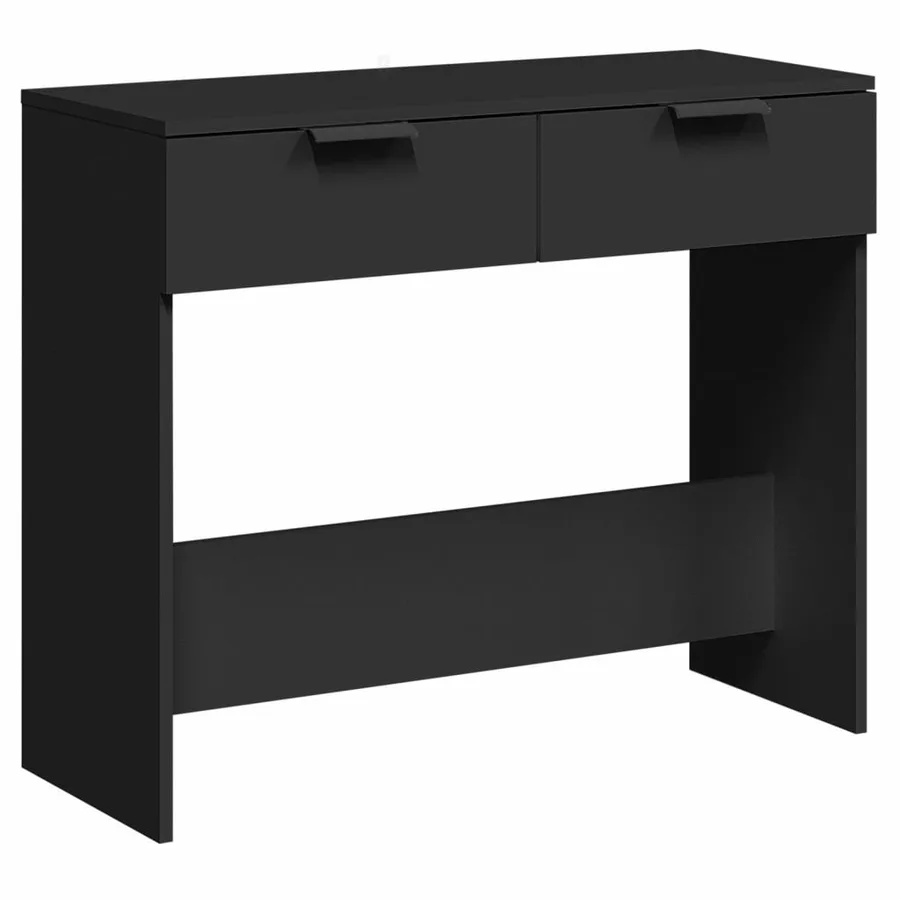 Table console noir 90x36x75 cm bois d'ingénierie - 2