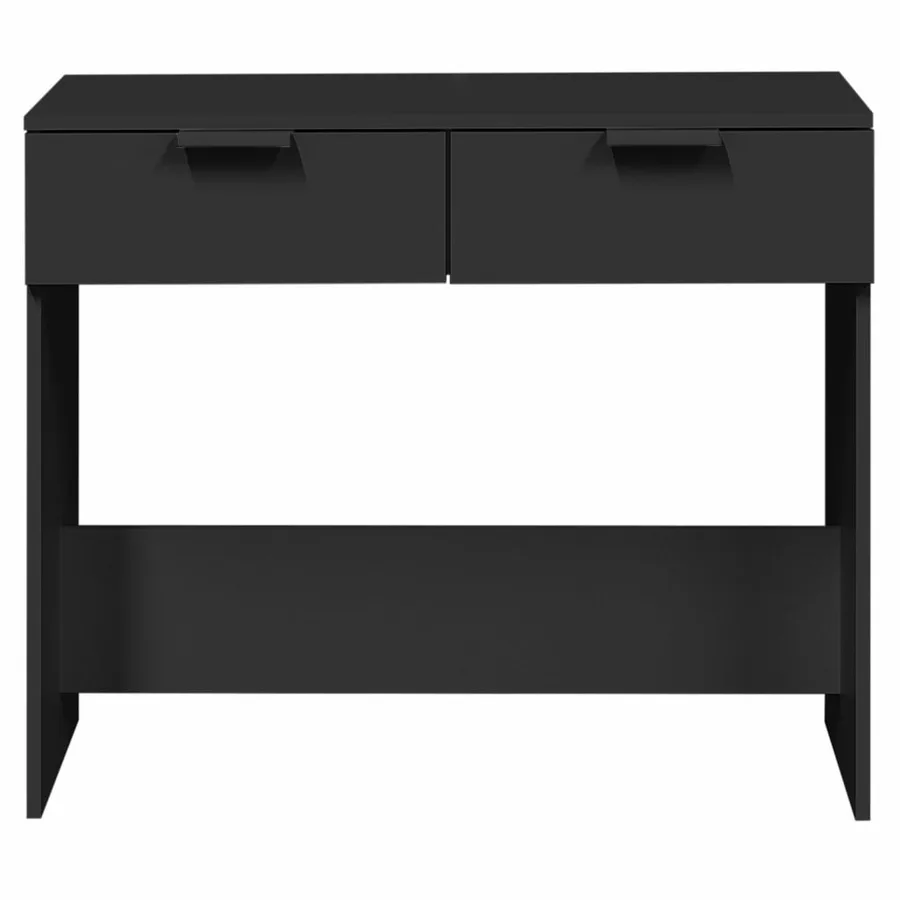 Table console noir 90x36x75 cm bois d'ingénierie - 6