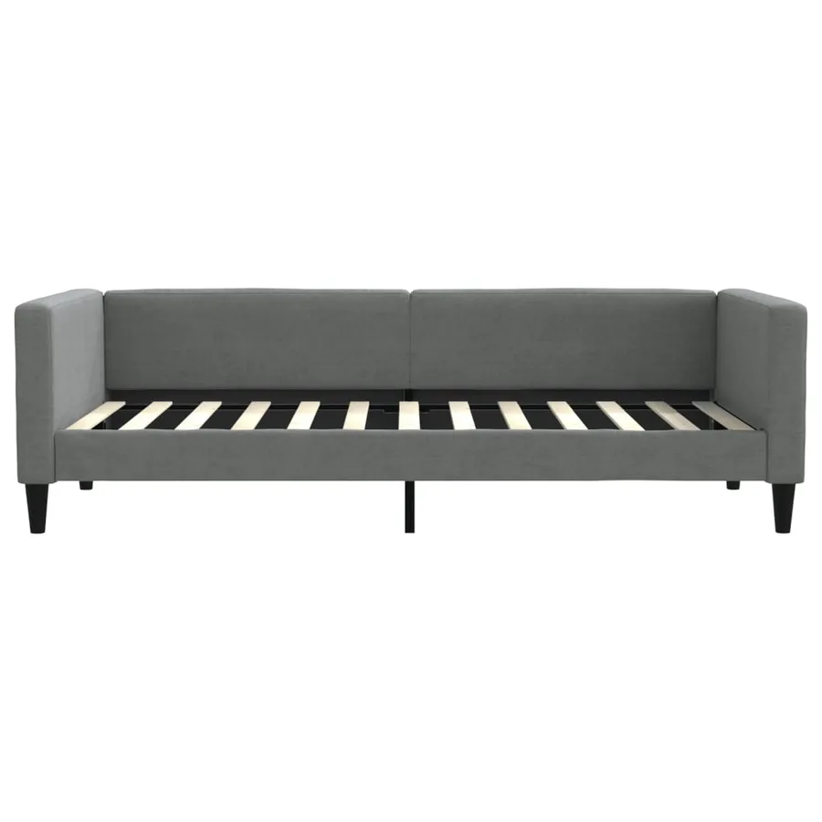 Lit de jour avec gigogne sans matelas gris foncé 90x200 cm - 7