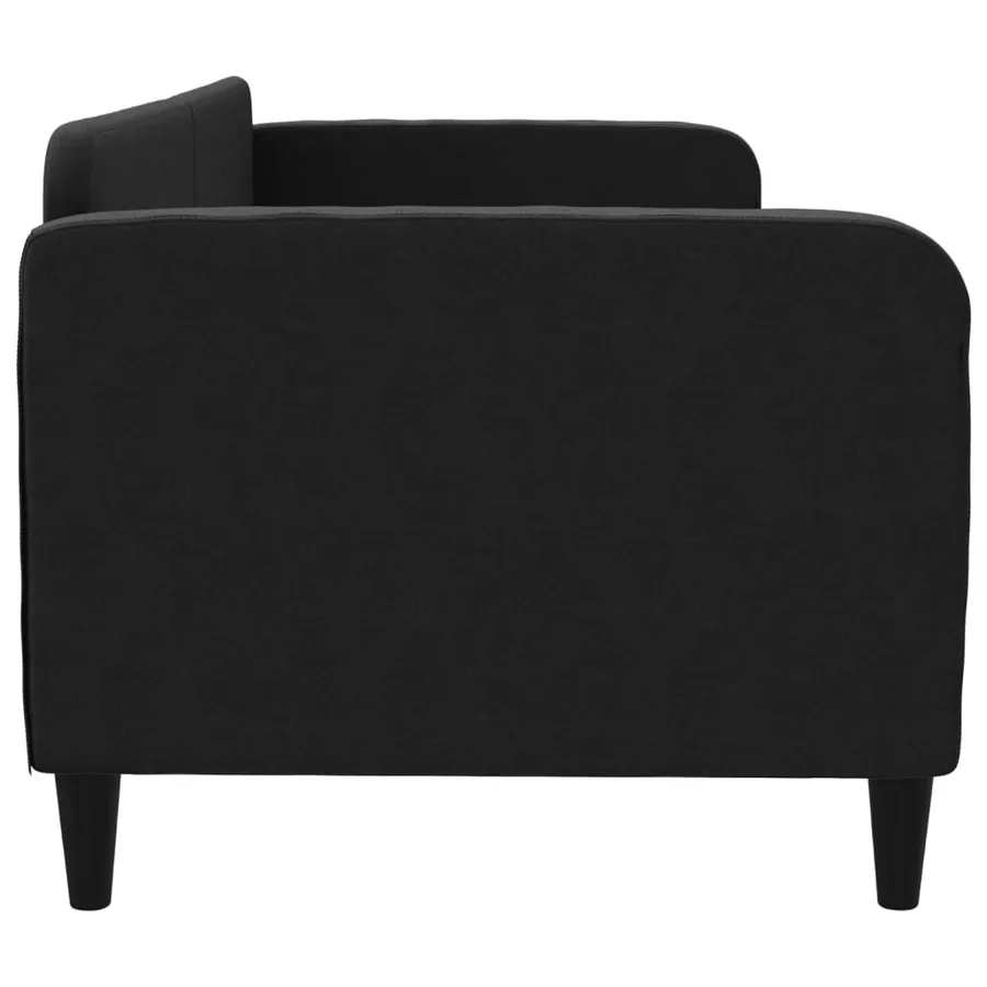 Lit de repos sans matelas noir 80x200 cm tissu - 4