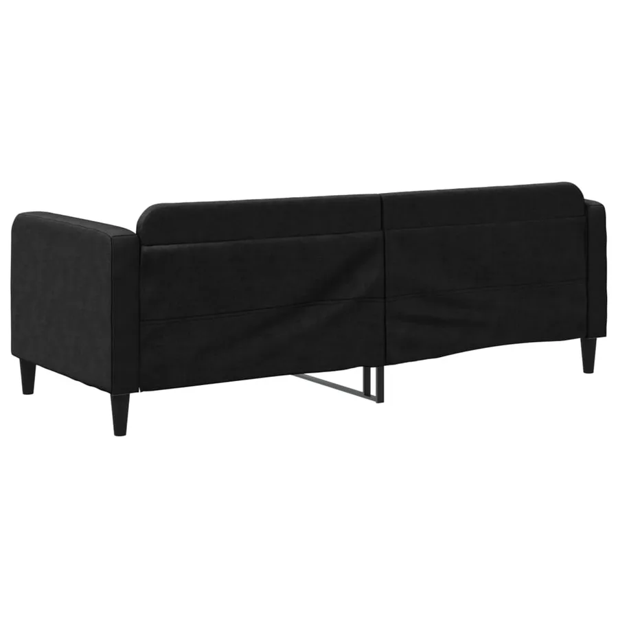 Lit de repos sans matelas noir 80x200 cm tissu - 5